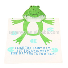 Cute Frog Kids Hooded Bath Towel Cotton Bathrobe Cartoon Animals Towel for Babies Toddlers Infants 60x120CM